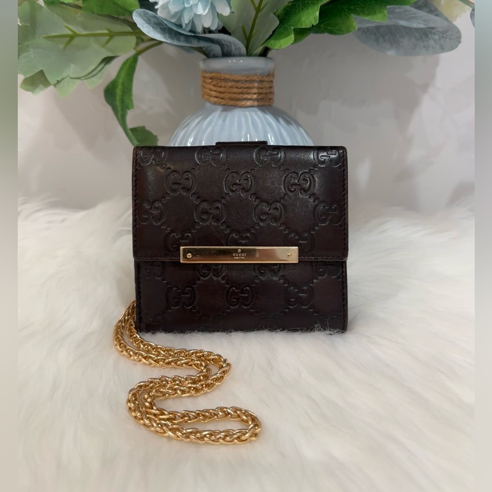 Gucci Guccissima Compact Bifold Wallet Only